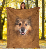 Shetland Sheepdog Face Hair Blanket