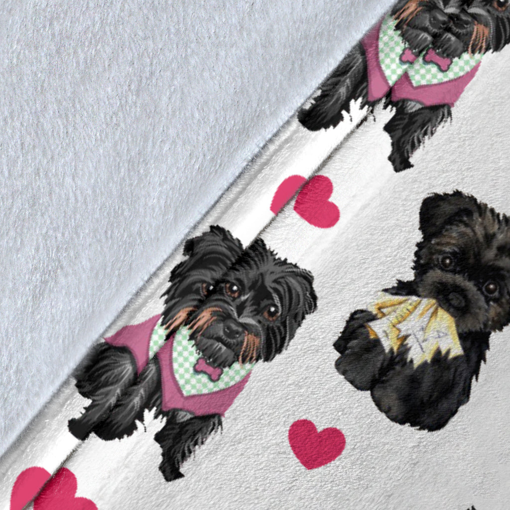 Affenpinscher Heart Blanket