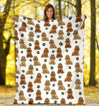 English Cocker Spaniel Paw Blanket