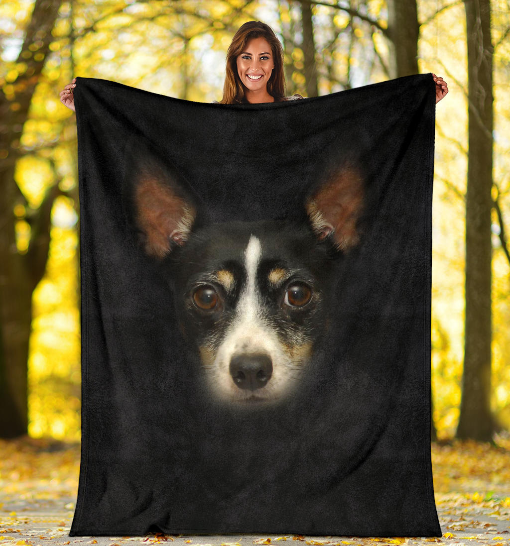 Rat Terrier Face Hair Blanket