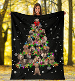 Weimaraner Christmas Tree Blanket