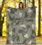 Norwegian Elkhound Camo Blanket