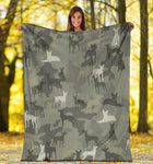 American Hairless Terrier Camo Blanket