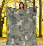 Scottish Terrier Camo Blanket