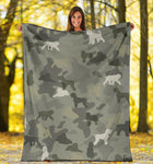 Black Russian Terrier Camo Blanket