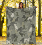 American Water Spaniel Camo Blanket