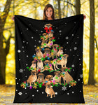 Puggle Christmas Tree Blanket