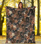 Portuguese Water Dog Full Face Blanket