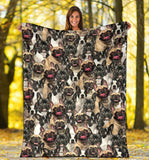 French Bulldog Full Face Blanket