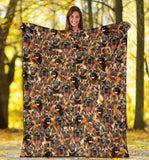 German Shepherd Full Face Blanket