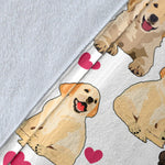 Labrador Retriever Heart Blanket