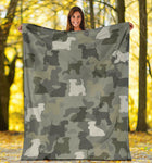 Cesky Terrier Camo Blanket