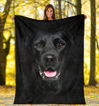 Black Lab Face Hair Blanket