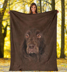 Field Spaniel Face Hair Blanket