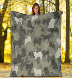 American Eskimo Dog Camo Blanket