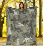 Bedlington Terrier Camo Blanket