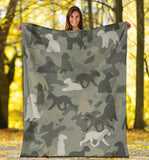 Bedlington Terrier Camo Blanket