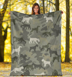 Giant Schnauzer Camo Blanket