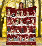 Labrador Retriever Snow Christmas Blanket