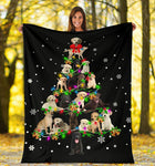 Labrador Retriever Christmas Tree Blanket