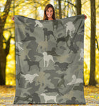 Weimaraner Camo Blanket