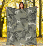 Italian Greyhound Camo Blanket