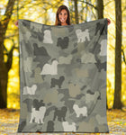 Tibetan Terrier Camo Blanket