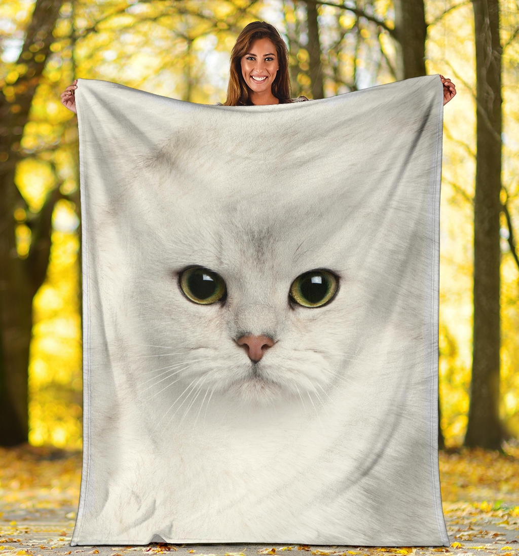 Cat White Face Hair Blanket