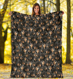 Black and Tan Coonhound Full Face Blanket