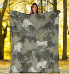 Cavalier King Charles Spaniel Camo Blanket