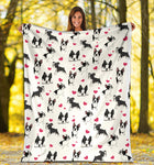 Boston Terrier Heart Blanket