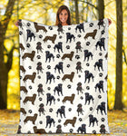 Flat Coated Retriever Paw Blanket