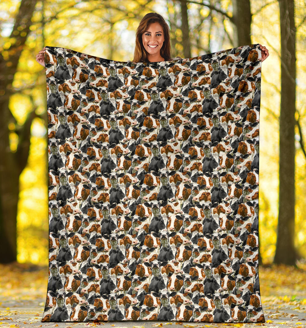 Cow Full Face Blanket