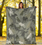 American Staffordshire Terrier Camo Blanket