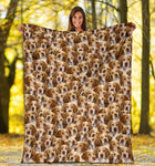 French Spaniel Full Face Blanket