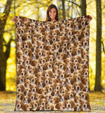 French Spaniel Full Face Blanket