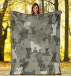 Chinese Crested Dog Camo Blanket