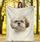 Shih Tzu Face Hair Blanket