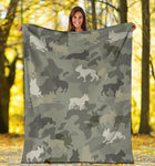 Boston Terrier Camo Blanket