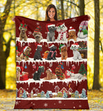 Poodle Snow Christmas Blanket