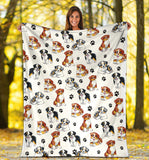 Australian Shepherd Paw Blanket