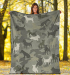 Jack Russell Terrier Camo Blanket