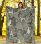 Doberman Pinscher Camo Blanket