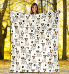 Jack Russell Terrier Paw Blanket