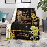 Yorkshire Terrier-A Dog Mom Blanket