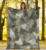 English Cocker Spaniel Camo Blanket