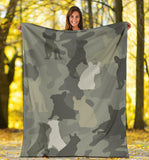 French Bulldog Camo Blanket