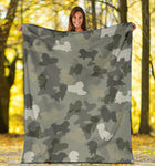 Bolognese Dog Camo Blanket