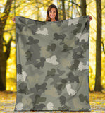 Bolognese Dog Camo Blanket