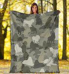 American Cocker Spaniel Camo Blanket